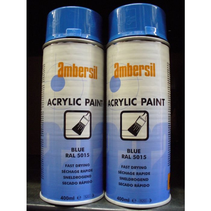 Ambersil Acrylic Paint – Blue RAL 5015 – 400ml (Box of 6) – Harlow Lubricants
